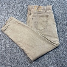 Vintage Levi's 550 Men's 36x29 Jeans USA Made Relaxed Fit Tapered Leg Tan 90s