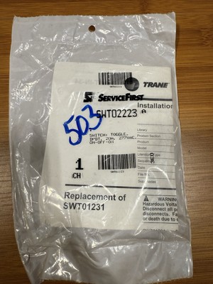 New Toggle Switch SWT02223 For Trane 20A, 277VAC ON-OFF-ON