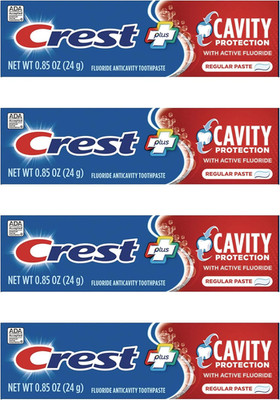 Crest Cavity Protection Regular Toothpaste, Travel Size .85 Oz Pack of 4