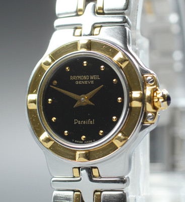 [Exc+5]  Raymond Weil Parsifal 9690 black Dial Ladies 23mm Qz Watch From JAPAN