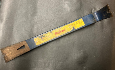 Vintage VAUGHAN 3215 Superbar, 15'' Blue Pry Bar Nail Puller USA (os)