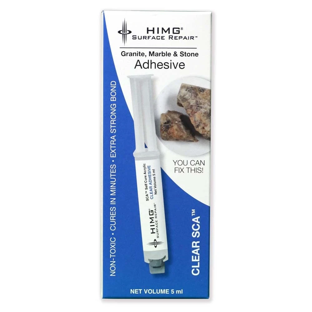 HIMG Glue Adhesive for Granite, Marble, Stone, Corian, Quartz, Clear,Yellow
