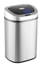 Nine Stars Automatic Trash Can, 21 Gallon Stainless Steel, Motion Sensor Hands F