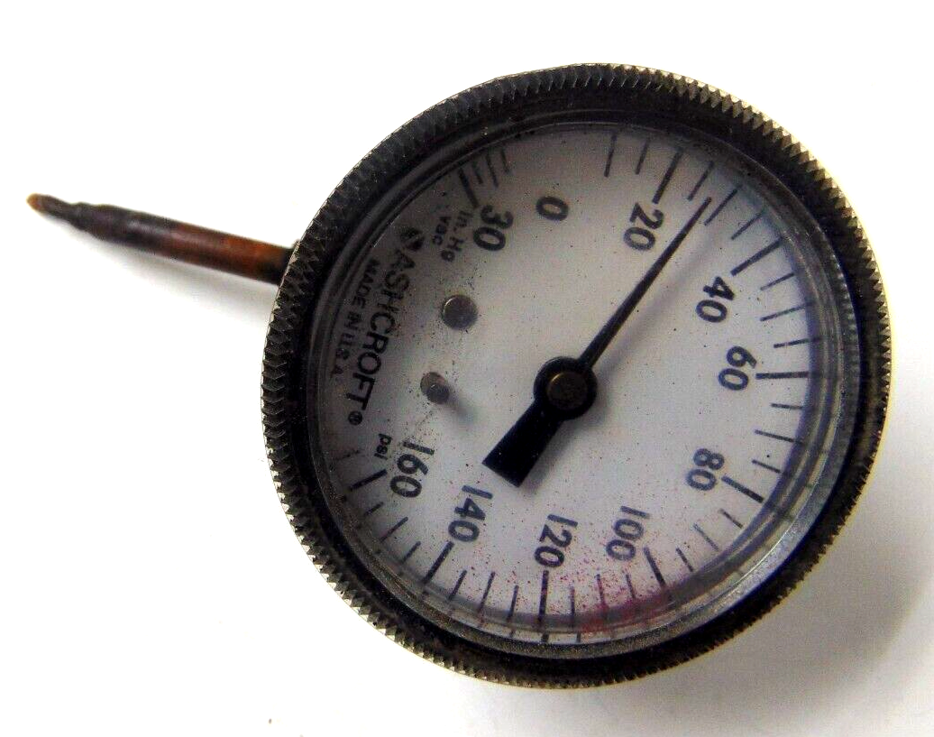 ASHCROFT PRESSURE GAUGE 21/2" DIAL, 0 TO 160 PSI, 1/4" THREAD, NPT eBay