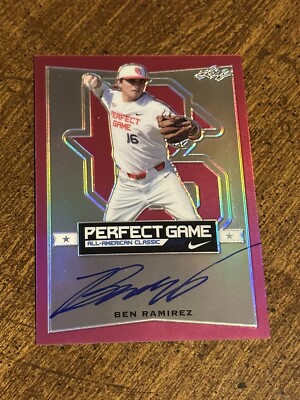 BEN RAMIREZ 2016 Leaf PERFECT GAME PINK AUTOGRAPH #18/20 USC SEATTLE ...