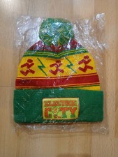 Electric City- Colorful Winter Beanie/ Hat with Pom Pom Ugly Sweater 