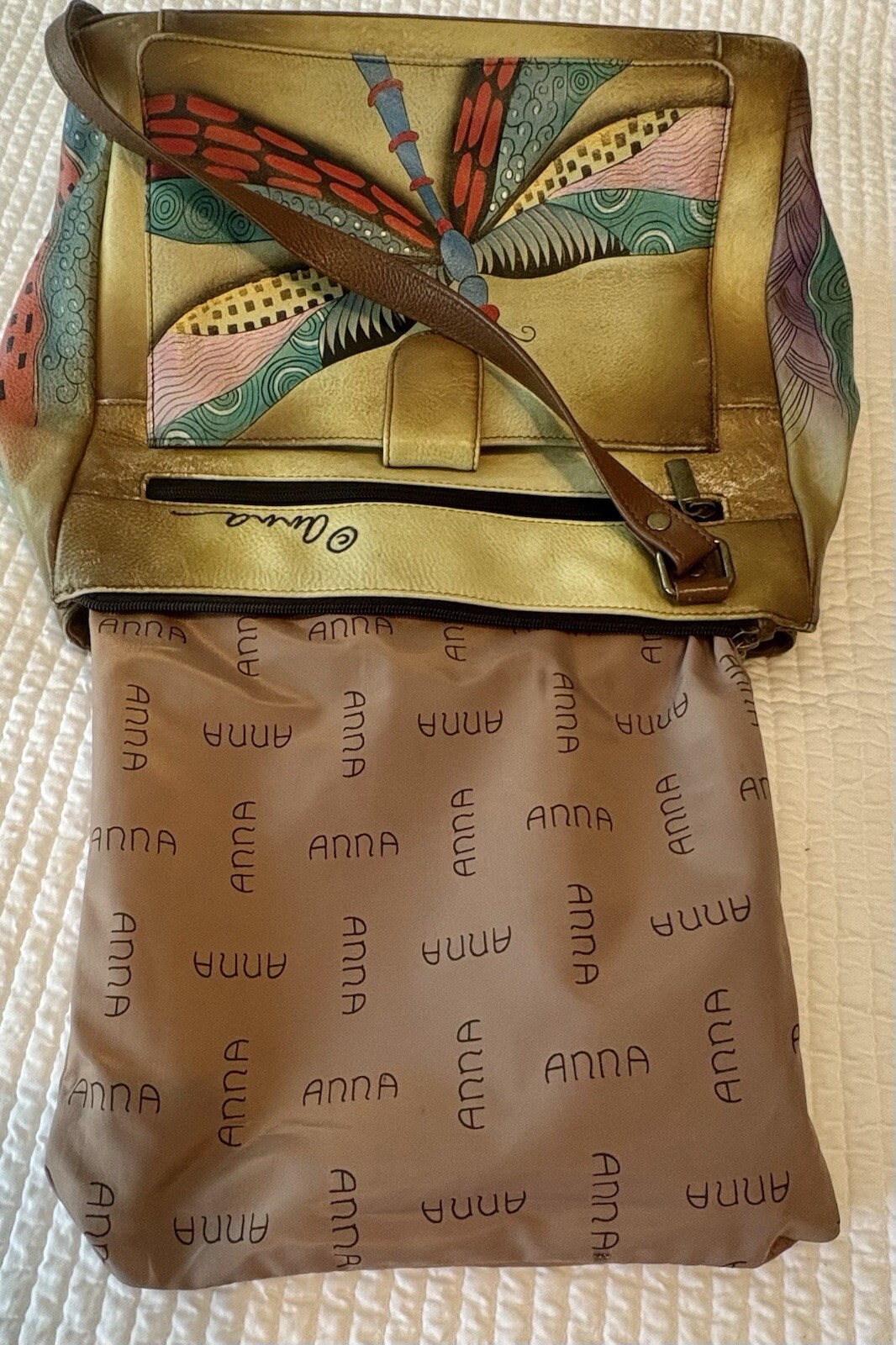 ANNA Anuschka Dragonflies Single Strap Shoulder B… - image 11