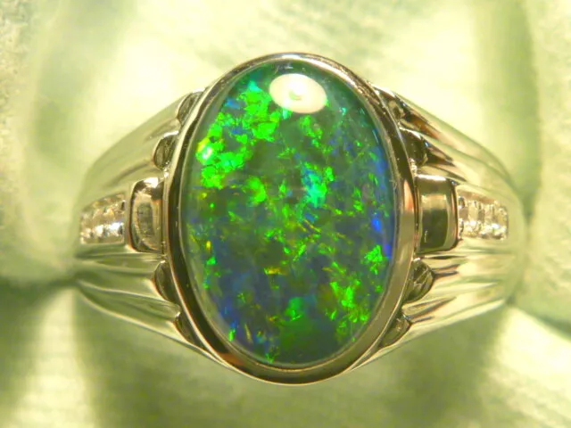 Mens opal store rings ebay