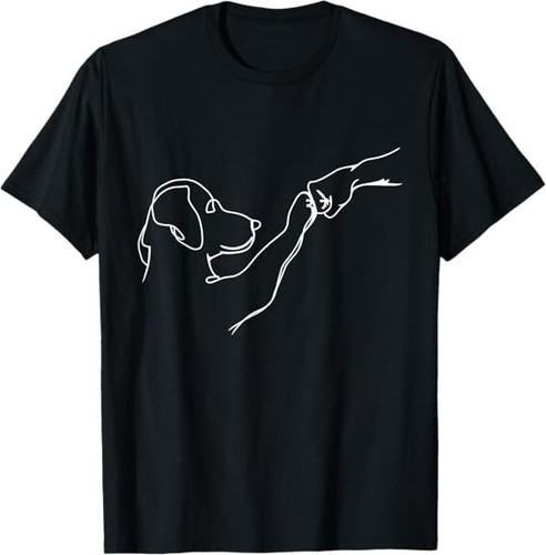 NEW LIMITED Dog And People Punch Hand Dog Man Friendship Bump Dog's Paw S-3XL