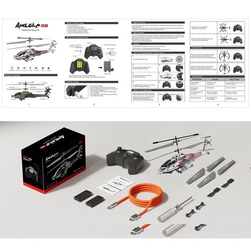 APACHE PROJECT RC Helicopter for Kids,Easy to Use, 10.8x4.2x3.6in Gift for Bo... - Picture 5 of 6