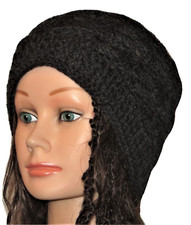 New Handmade Crochet Black Size S (20 Inches Circumference) Beanie Hat