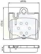 Brake Pad Rear Axle To Fit Mercedes-Benz S-Class 98->06