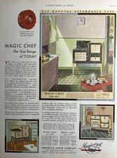 1931 American Stove Company Magic Chef Gas Range Tiffin Model VTG Print Ad