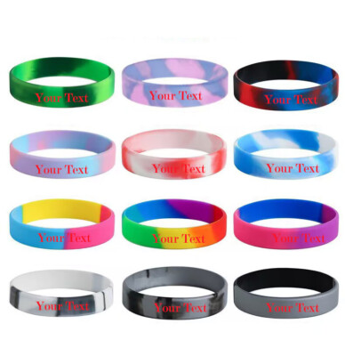 Fundraising For A Cause Red & Yellow Silicone Bracelets - Pack Of 5, 'Hope Faith Love' Embossed, 8.25" Circumference