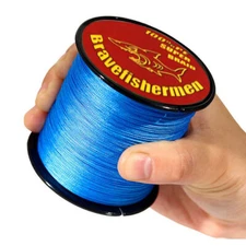 100/300/500/1000M 4 Strands 6-100LB Super Strong PE Braided Fishing Line Blue