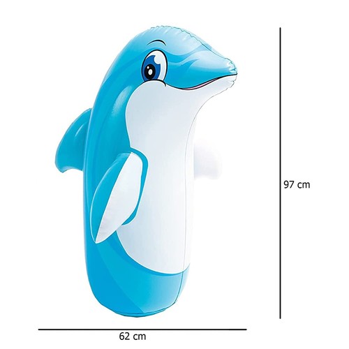 Aufblasbar Delfin Spielzeug für Kinder Wasser Gefüllt Basis Bop (Schlagen Tüte) - Bild 5 von 5