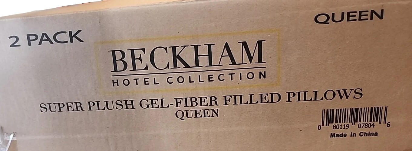 Beckham Luxury Linens Hotel Collection Bed Pillow White Queen Size, 2