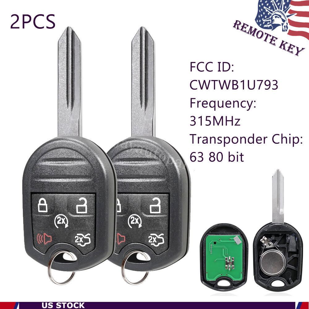 2 For 2008 2012 2013 2014 2015 Ford Taurus Keyless Entry Key Car