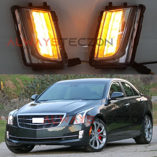 LED DRL Daytime Running Light Fog Lamp Accessories For Cadillac ATS 2013-2019