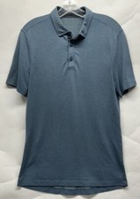 Lululemon Mens Size S Blue Short Sleeve Evolution Polo Shirt K2