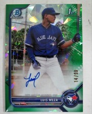 2022 Bowman Chrome HTA LUIS MEZA ATOMIC REFRACTOR AUTO # 14/99 #CPA-LM  1ST AUTO