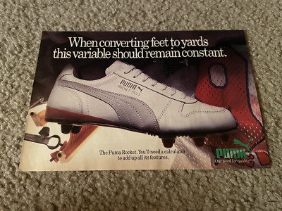 Vintage 1987 PUMA RCKET PLUS Shoes Poster Print Ad 1980s