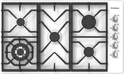 Westinghouse 90 Cm Gas Cooktop White 5 Burner Model Whg955wa New