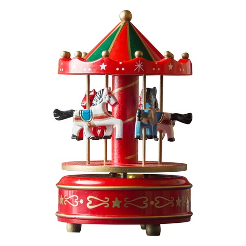 Christmas Musical Carousel Rotating Music Box Collectable Figurine 6.3inch - Picture 12 of 18