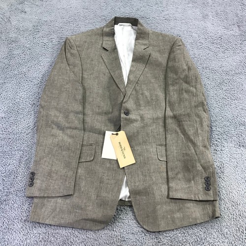 Rodd & Gunn Blazer Mens Small Sports Coat Chambray Earth Jacket Linen a34 - Picture 2 of 9