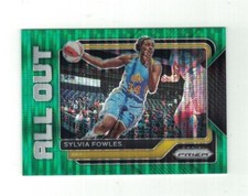 SYLVIA FOWLES 2023 Panini Prizm WNBA GREEN PULSAR #11/25 REFRACTOR All Out