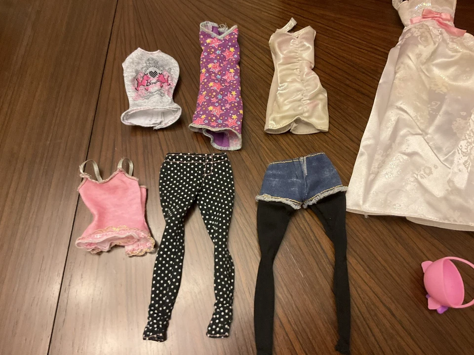 Mattel Барби шкаф гардероб розовый и черный чехол для переноски с одежды обувь * хорошо - Изображение 4 из 4