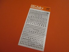 DECADRY N  238 RUB-ON BLACK LETTERS  NUMBERS TRANSFER  24pt-0.236 inch-6mm 