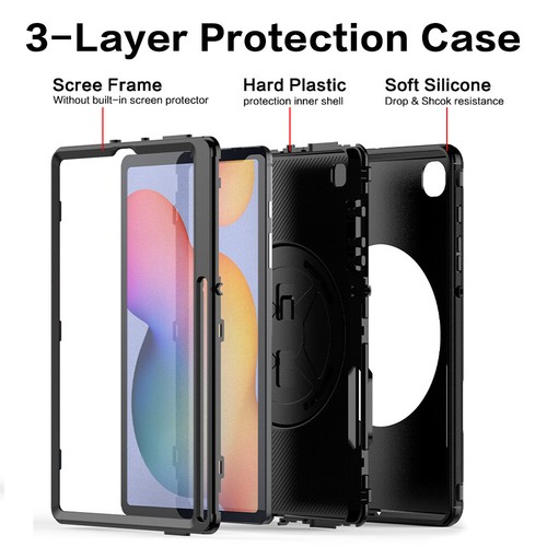 For Samsung Galaxy Tab S6 Lite 10.4 SM-P610 Tablet Case Kickstand Rugged Cover - Picture 11 of 49