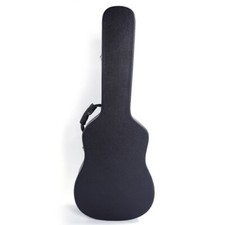 Hardshell Folk Guitar Case Fits 41 inch Acoustic Guitar Microgroove Flat Black