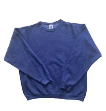 Vintage 90s blank fruit of the loom crewneck sweatshirt VTG Essential XL Navy