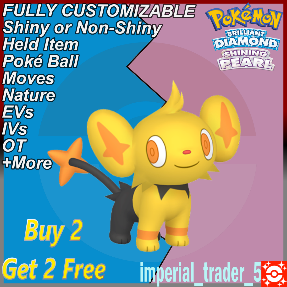 Pokemon Brilliant Diamond & Shining Pearl ✨ Shiny Shinx ✨ 6IV