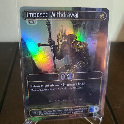 Kryptik TCG: Genesis: Imposed Withdrawal - Box Topper - Brass Border - Rare