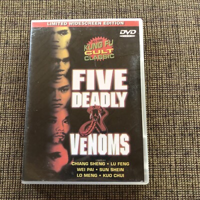 Five Deadly Venoms (DVD, 2000) King Fu Cult Classic Widescreen