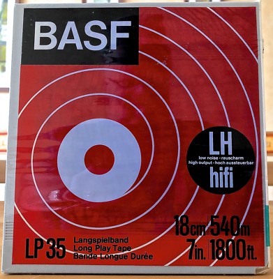 NOS !-!-! BASF LP35, Tonbandspule 18 cm (7'') NOS !-!-!