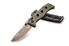 Benchmade 273FE-2 Mini Adamas Flat Earth 3.25" Plain Drop-Point Folding Knife