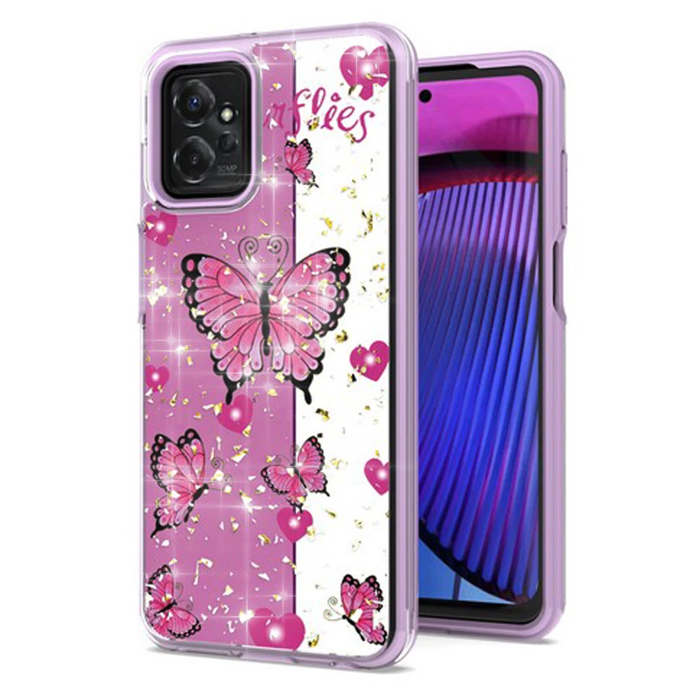 Phone Case for Motorola Moto G Power 2023 (XT2311) Hybrid Glitter