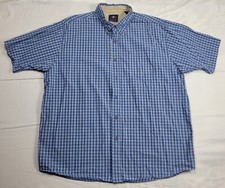 Wrangler Shirt Men s Size XL Short Sleeve Button Up Plaid Print Lightweight