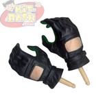 Dragon Models Green & Black Gloved Hands for Female Action Figures 1:6 (1013a1)