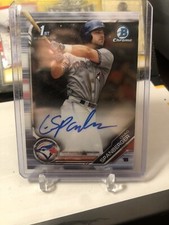 2019 Bowman Chrome Baseball Chad Spanberger Bcp 1st Auto Blue Jays
