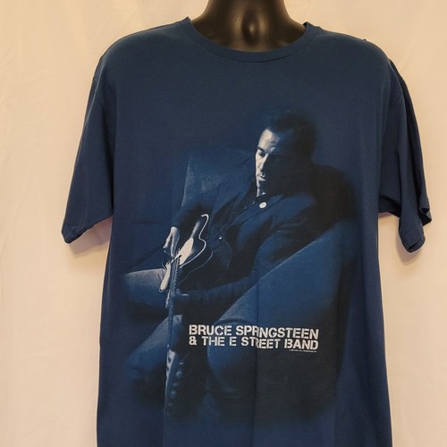 Bruce Springsteen 2009 Concert Band Graphic T Shirt Blue Short Sleeve ...