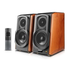 Edifier S1000W Wireless Hi-Fi Active Bookshelf Speakers (Pair) Brown