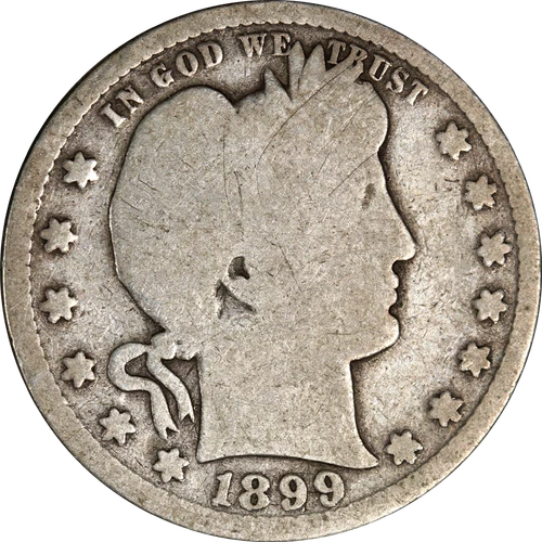 1899-S Barber Quarter — photo from the most recent tracked eBay sale