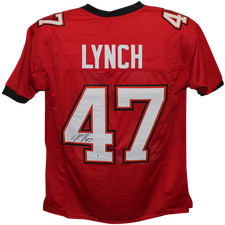 John Lynch Autographed Tampa Bay (Red #47) Custom Jersey - Beckett