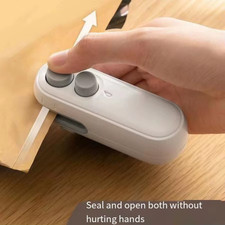 Mini Sellador de Bolsas 2 en 1 Sellador Térmico con Cortador e Imán Resellador Recargable