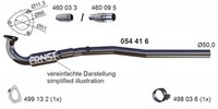 Ernst Abgasrohr 054416 FüR Opel Astra Zafira GTC Family A04 A05 Caravan Twintop